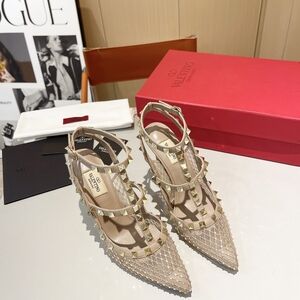 Women's back hollow Valentino high heels sandals